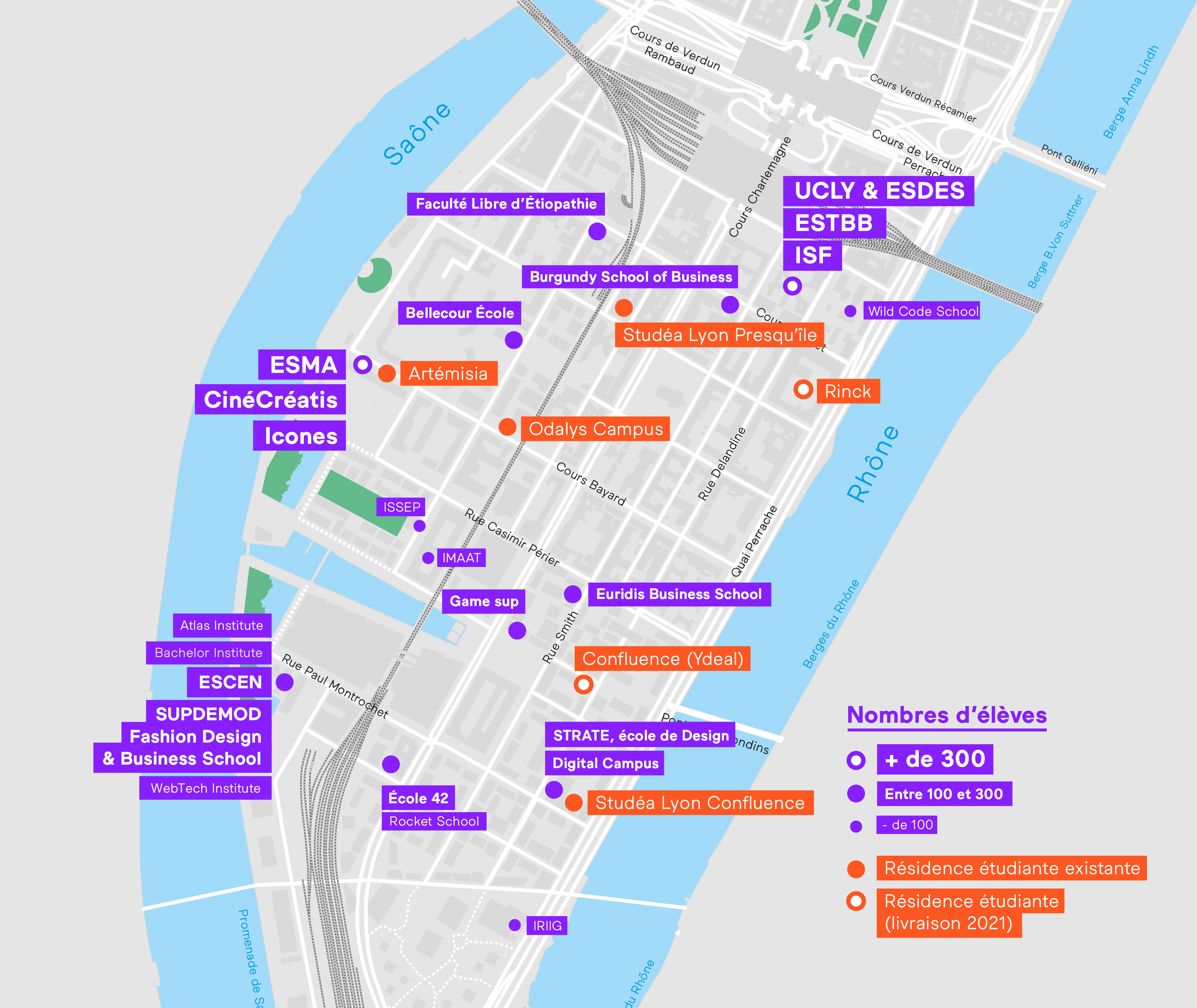 Des milliers d’étudiants à La Confluence | Lyon Confluence