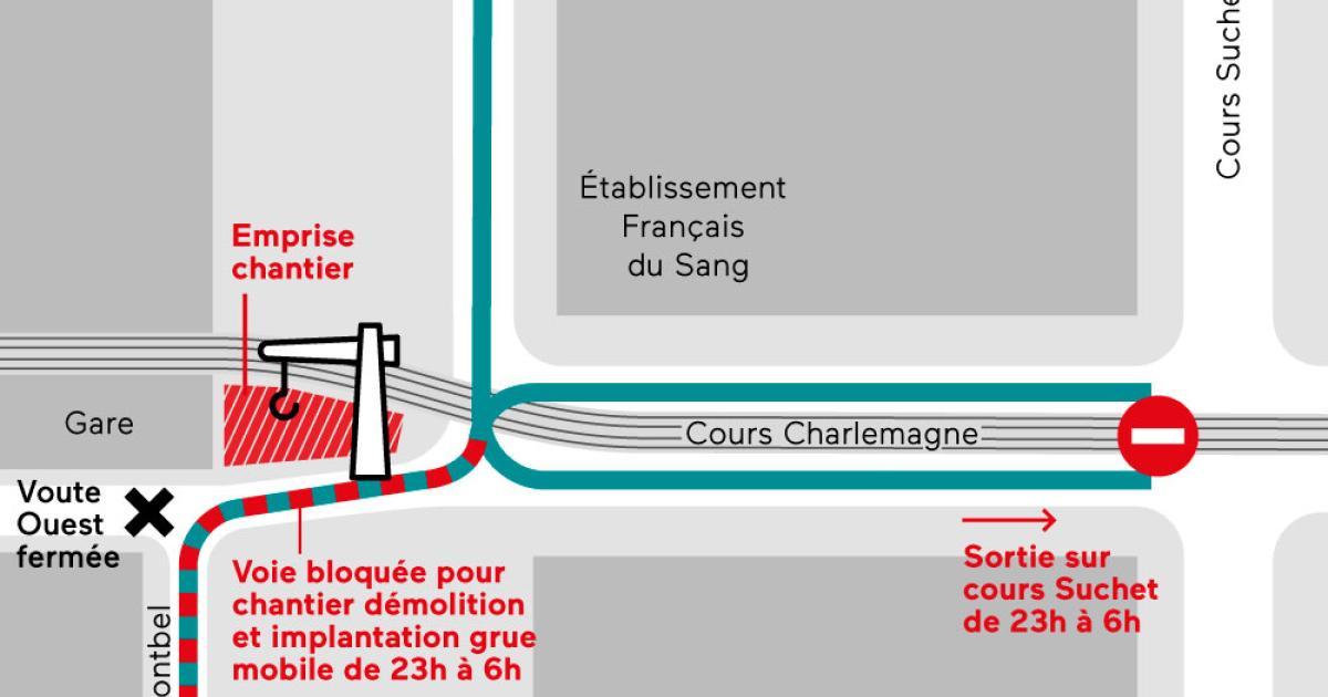 Perrache plan de circulation (février 2021) Lyon Confluence